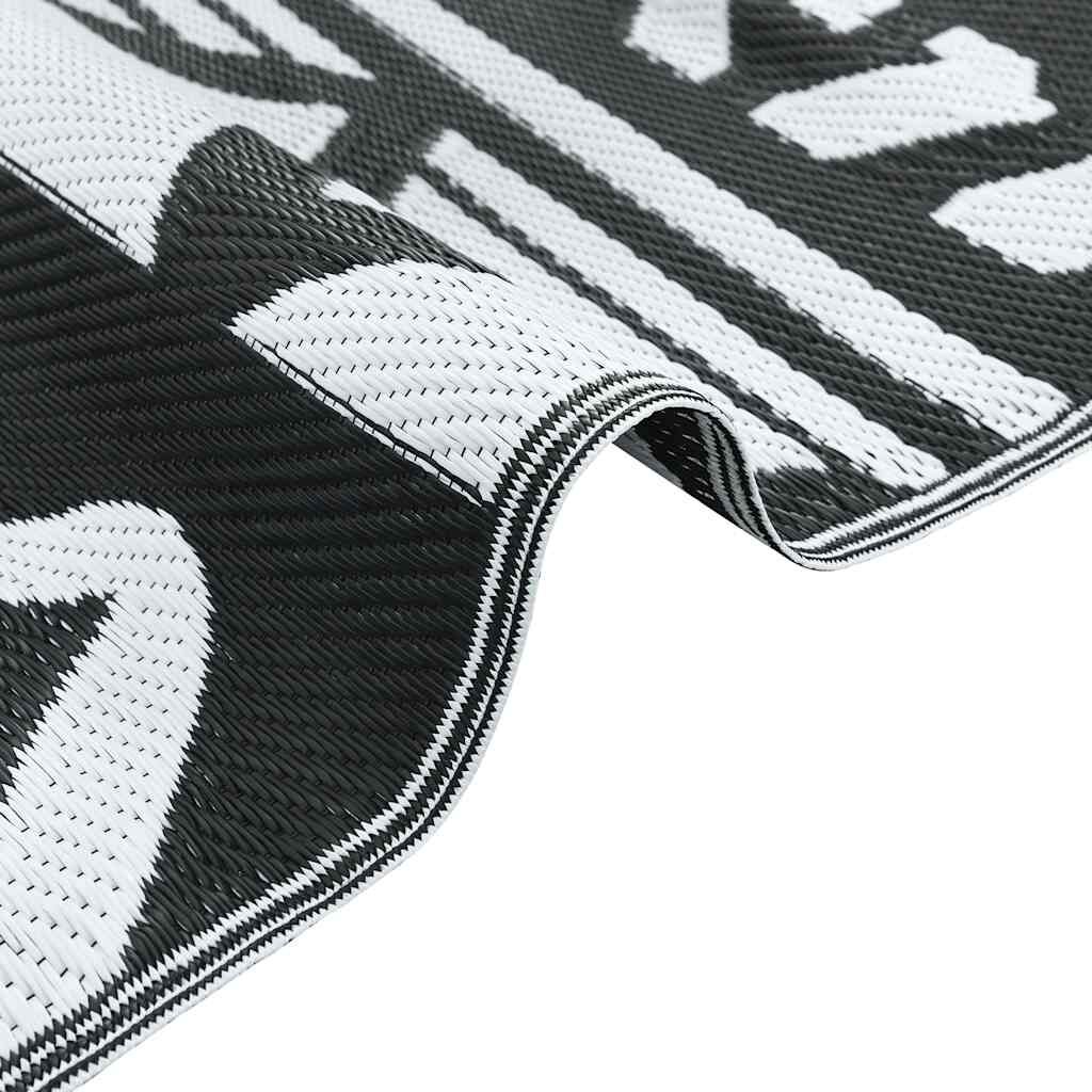 vidaXL Χαλί εξωτερικού χώρου ARAKIL Μαύρο 120x180 cm PP