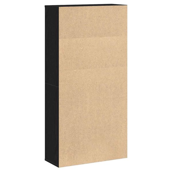 vidaXL Βιβλιοθήκη Μαύρη Δρυς 60x24x120 εκ. Κατασκευασμένο ξύλο