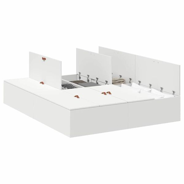 vidaXL Σκελετός Κρεβατιού Λευκό 140 x 190 cm Επεξεργασμένο ξύλο