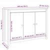 vidaXL Ντουλάπι Λευκό 100 x 35 x 74 εκ. από Μασίφ Ξύλο Πεύκου