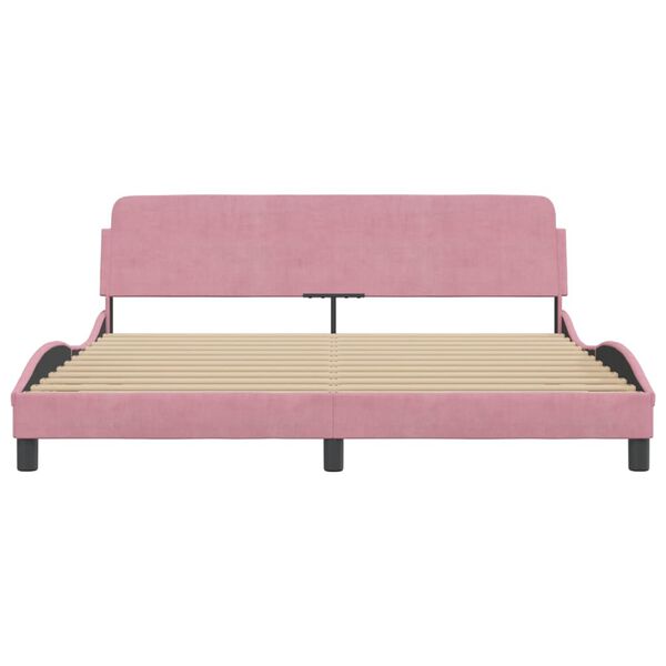 vidaXL Πλαίσιο Κρεβατιού με Κεφαλάρι Dover 180x200εκ. Βελούδινο