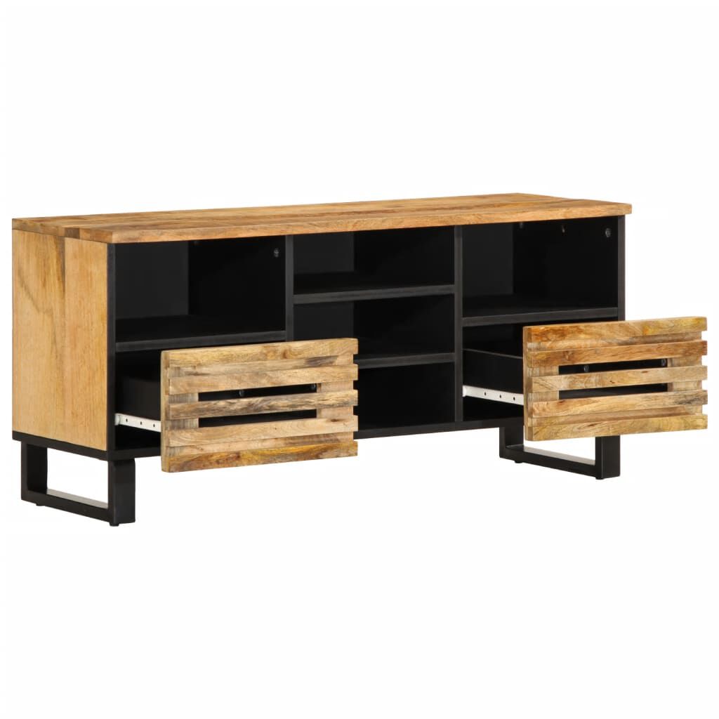 vidaXL Έπιπλο Τηλεόρασης 100 x 34 x 46 εκ. Μασίφ Ακατέργ. Ξύλο Μάνγκο