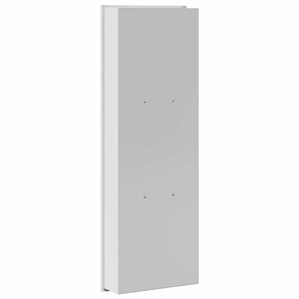 vidaXL Νίτσα Μπάνιου Λευκό 90 x 30 x 9.5 εκ. Ανοξείδωτο ατσάλι