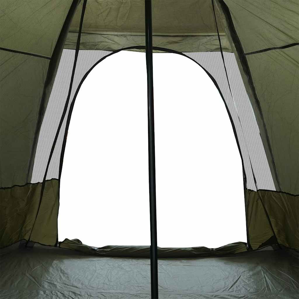 vidaXL Σκηνή Οικογενειακή Tipi 6 Ατόμων Αδιάβροχη Πράσινη Λαδί