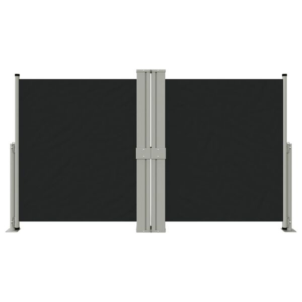 vidaXL Διαχωριστικό Βεράντας Συρόμενο Μαύρο 140 x 1200 εκ.
