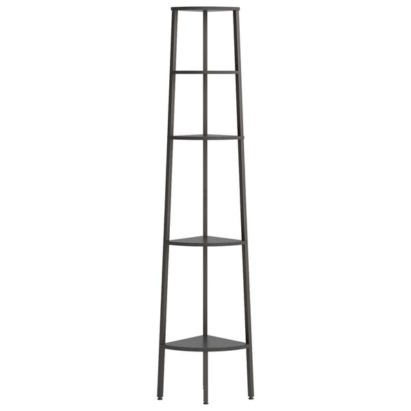 vidaXL Ραφιέρα Γωνιακή 5 Επίπεδων Μαύρη 45,5 x 31,5 x 180 εκ.