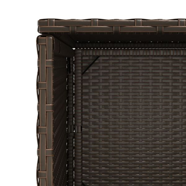 vidaXL Ντουλάπι Αποθήκευσης Κήπου Καφέ 50x55x115 εκ. Συνθετικό Ρατάν