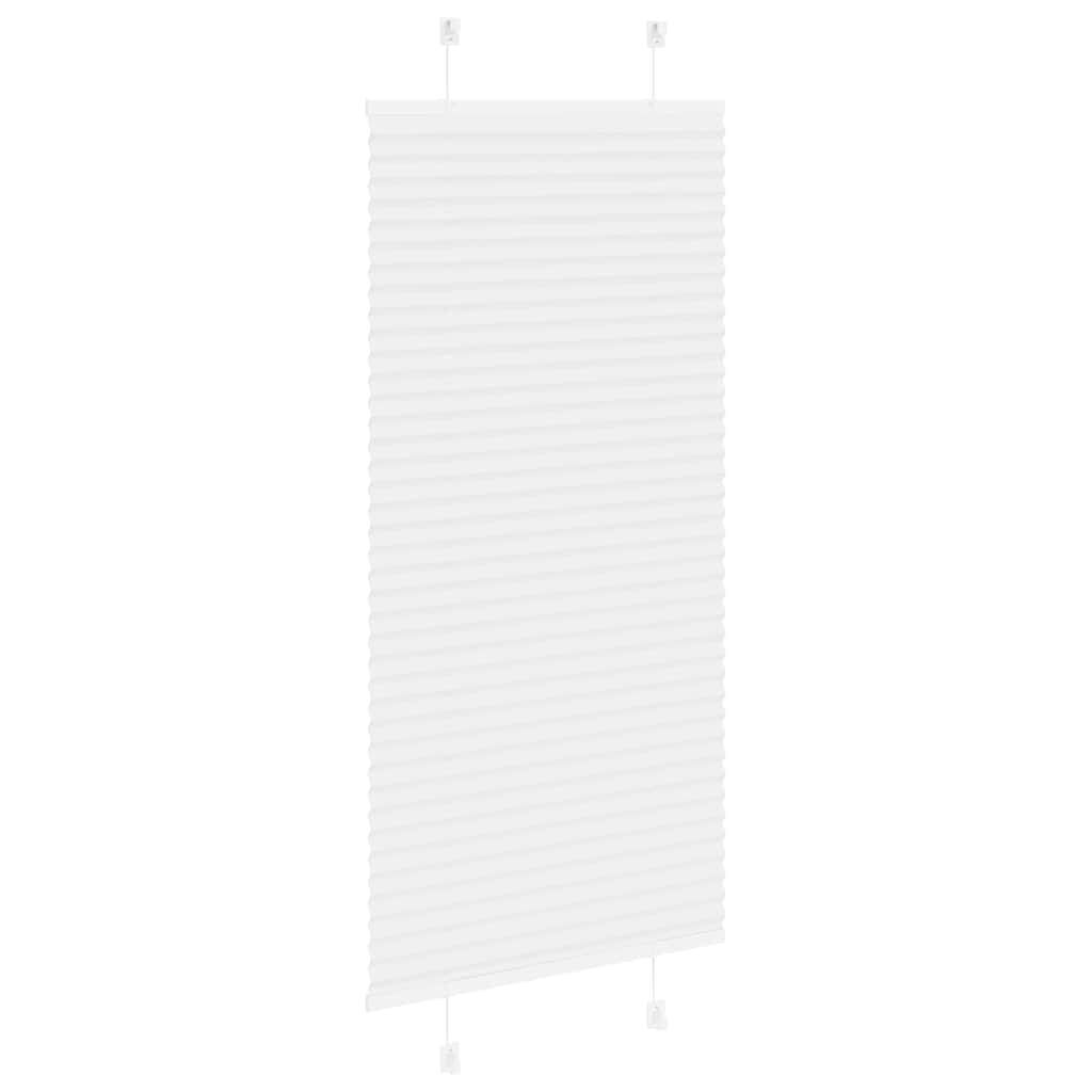 vidaXL Πλισέ περσίδα Λευκό 55x150 cm Πλάτος υφάσματος 54,4 cm
