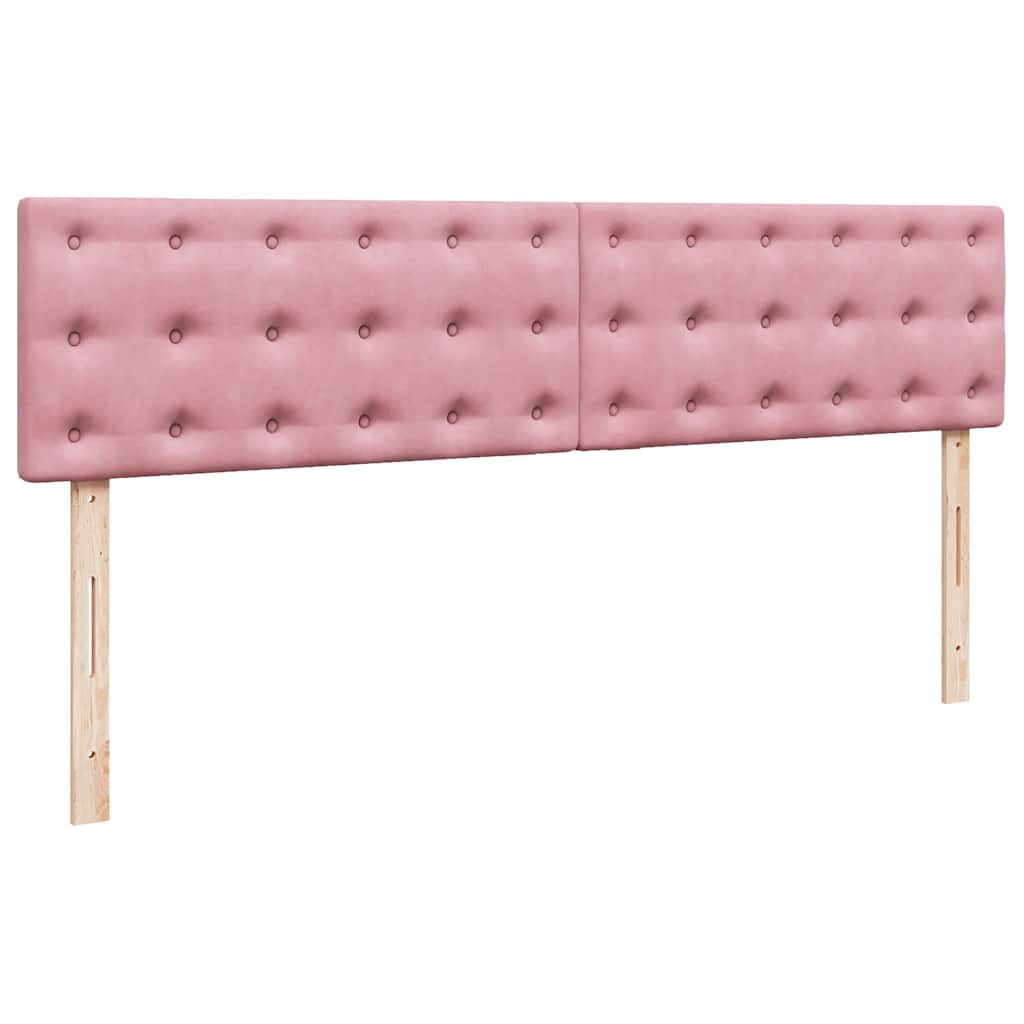 vidaXL Οθωμανικό κρεβάτι με στρώματα ροζ 180x200cm Velvet