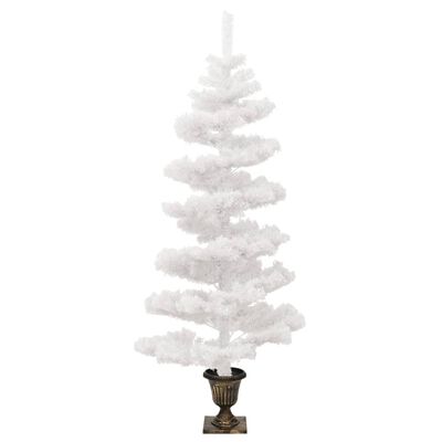vidaXL Χριστουγεν. Δέντρο Προφωτισμένο Στριφτό Βάση Λευκό 120 εκ PVC