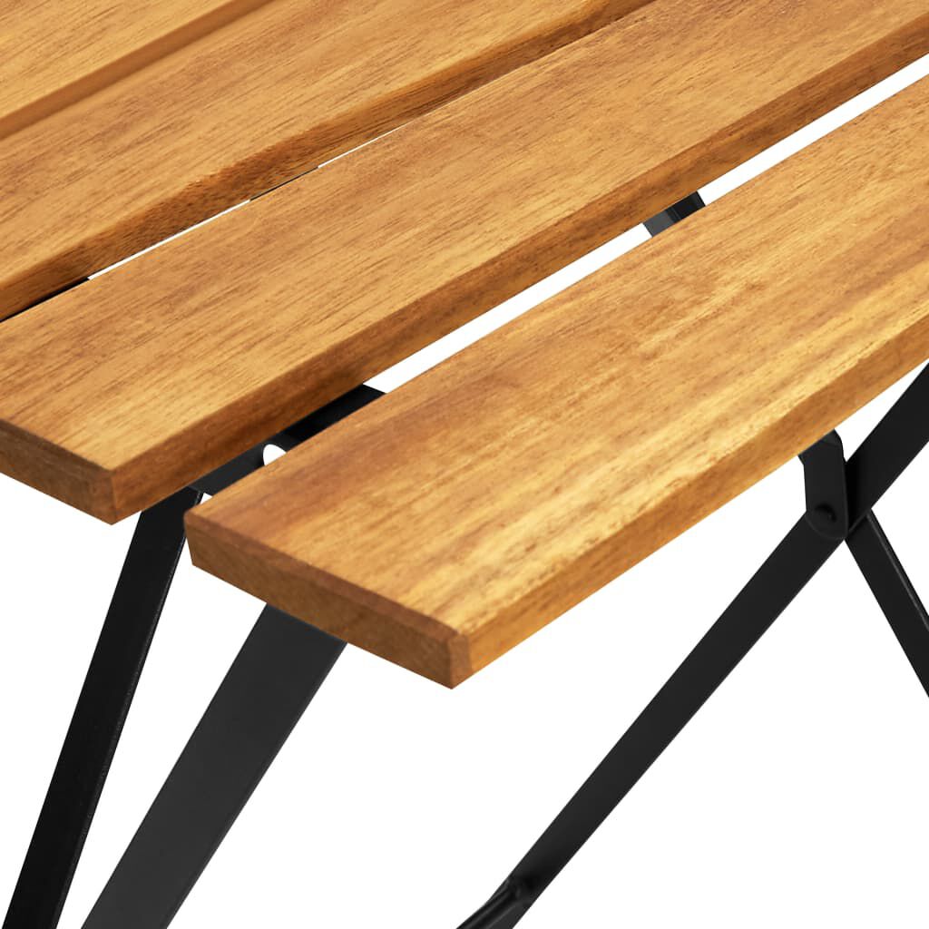 vidaXL Τραπέζι Bistro 55 x 54 x 71 εκ. από Μασίφ Ξύλο Ακακίας