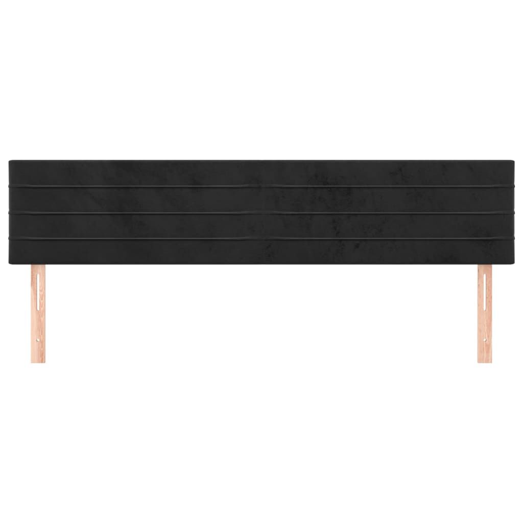 vidaXL Κεφαλάρια Κρεβατιού 2 τεμ. Μαύρο 100x5x78/88 εκ. Βελούδινο