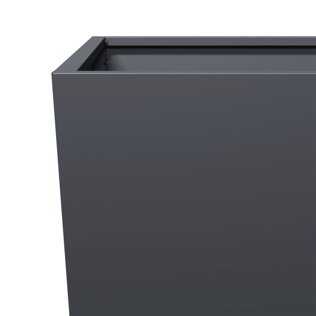 vidaXL Ζαρντινιέρα Κήπου Ανθρακί 35x35x75 εκ από Ατσάλι