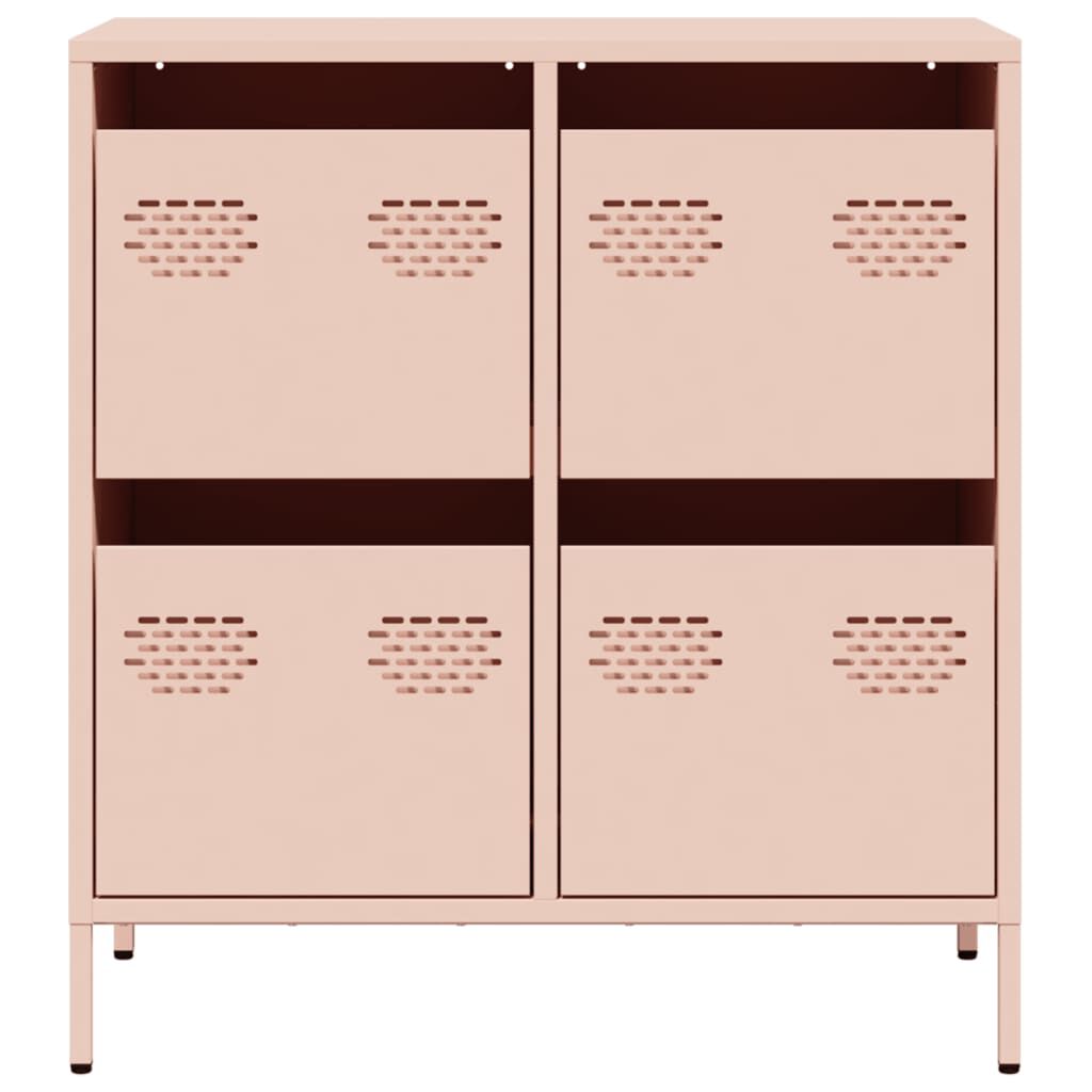 vidaXL Ντουλάπι Ροζ 68x39x73,5 εκ. από Χάλυβα Ψυχρής Έλασης