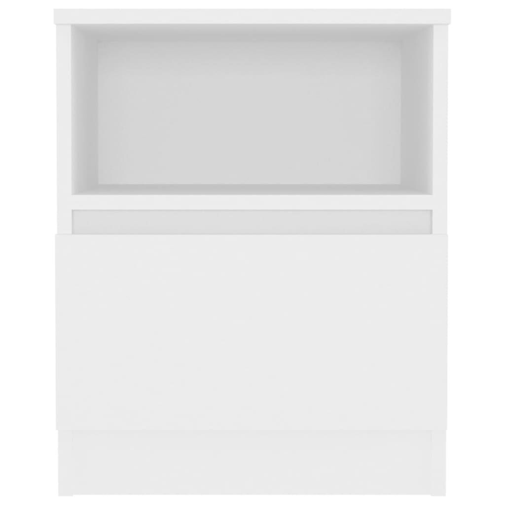vidaXL Κομοδίνα 2 τεμ. Λευκά 40 x 40 x 50 εκ. από Επεξ. Ξύλο