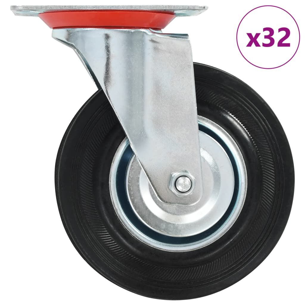 vidaXL Ρόδες Περιστρεφόμενες 32 τεμ. 125 χιλ.