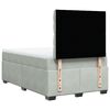 vidaXL Κρεβάτι Boxspring με Στρώμα Ανοιχτό Γκρι 120x200 εκ. Βελούδινο