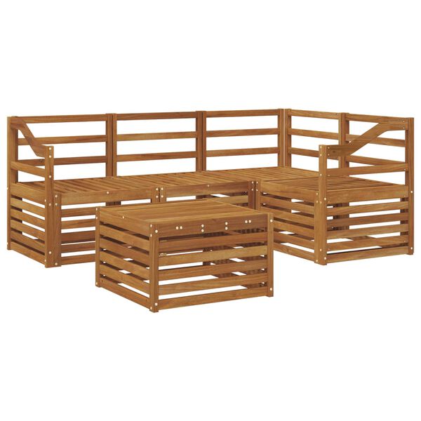 vidaXL &Sigma;&epsilon;&iota;&rho;ά &Kappa;&alpha;&nu;&alpha;&pi;έ &Epsilon;&xi;&omega;&tau;&epsilon;&rho;&iota;&kappa;&omicron;ύ 5 pcs &Phi;&upsilon;&sigma;&iota;&kappa;ό &Sigma;&tau;&epsilon;&rho;&epsilon;ό &Xi;ύ&lambda;&omicron; &Alpha;&kappa;&alpha;&kappa;ί&alpha;&sigmaf;