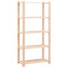 vidaXL Ραφιέρες 5 Επιπέδων 2 τεμ. 250 κ 80x38x170 εκ Μασίφ Ξύλο Πεύκου