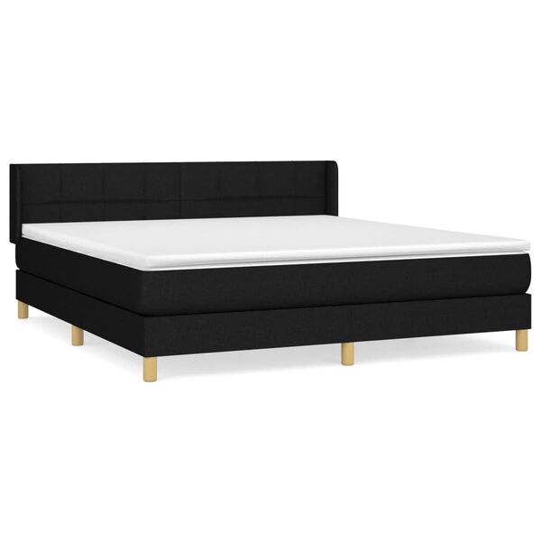 vidaXL &Kappa;&rho;&epsilon;&beta;ά&tau;&iota; Boxspring &mu;&epsilon; &Sigma;&tau;&rho;ώ&mu;&alpha; &Mu;&alpha;ύ&rho;&omicron; 160x200 &epsilon;&kappa;. &Upsilon;&phi;&alpha;&sigma;&mu;ά&tau;&iota;&nu;&omicron;