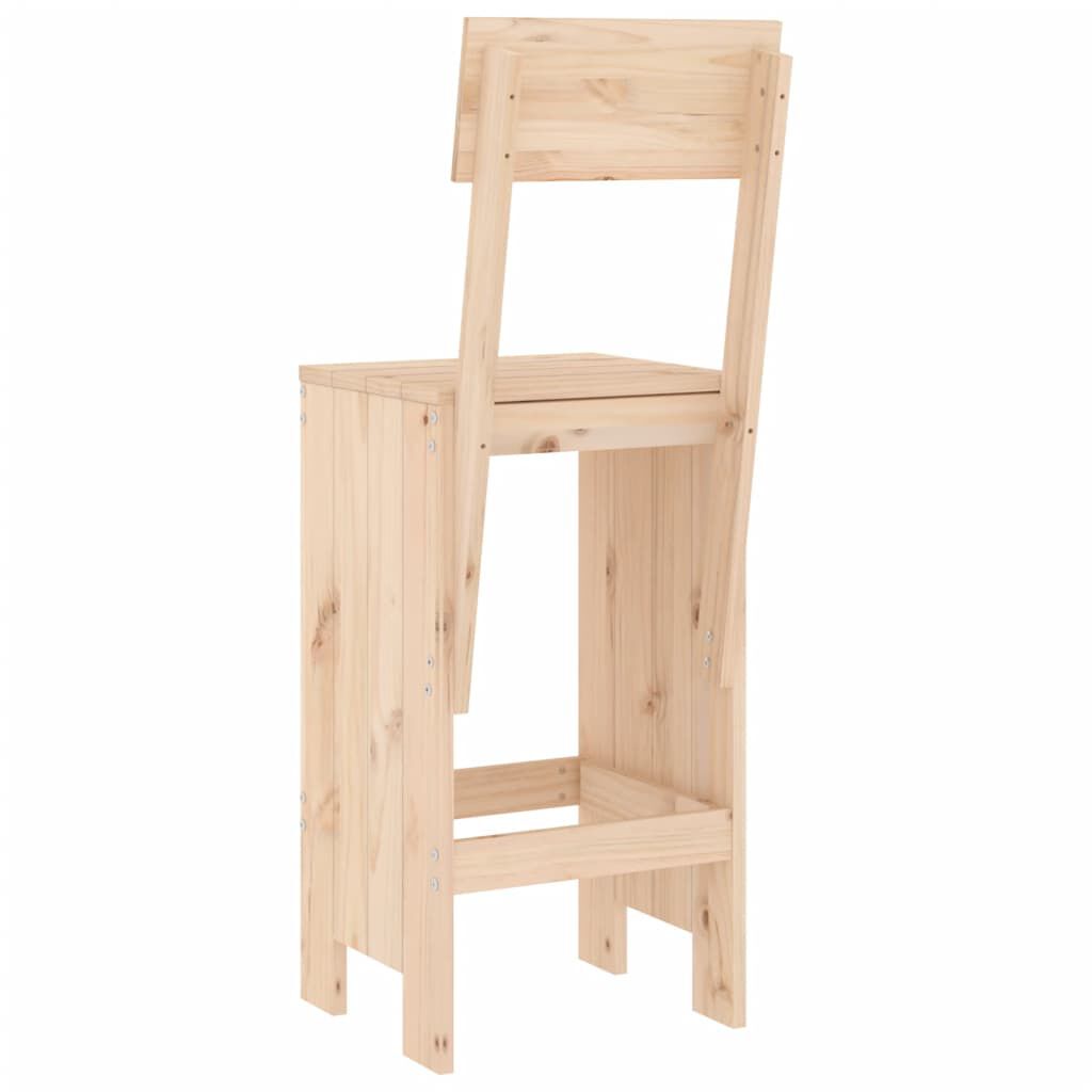vidaXL Σκαμπό Μπαρ 2 τεμ. 40 x 48,5 x 115,5 εκ. από Μασίφ Ξύλο Πεύκου