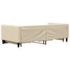 vidaXL Καναπές Κρεβάτι Συρόμενος Κρεμ 90x200 εκ. Ύφασμα & Συρτάρια