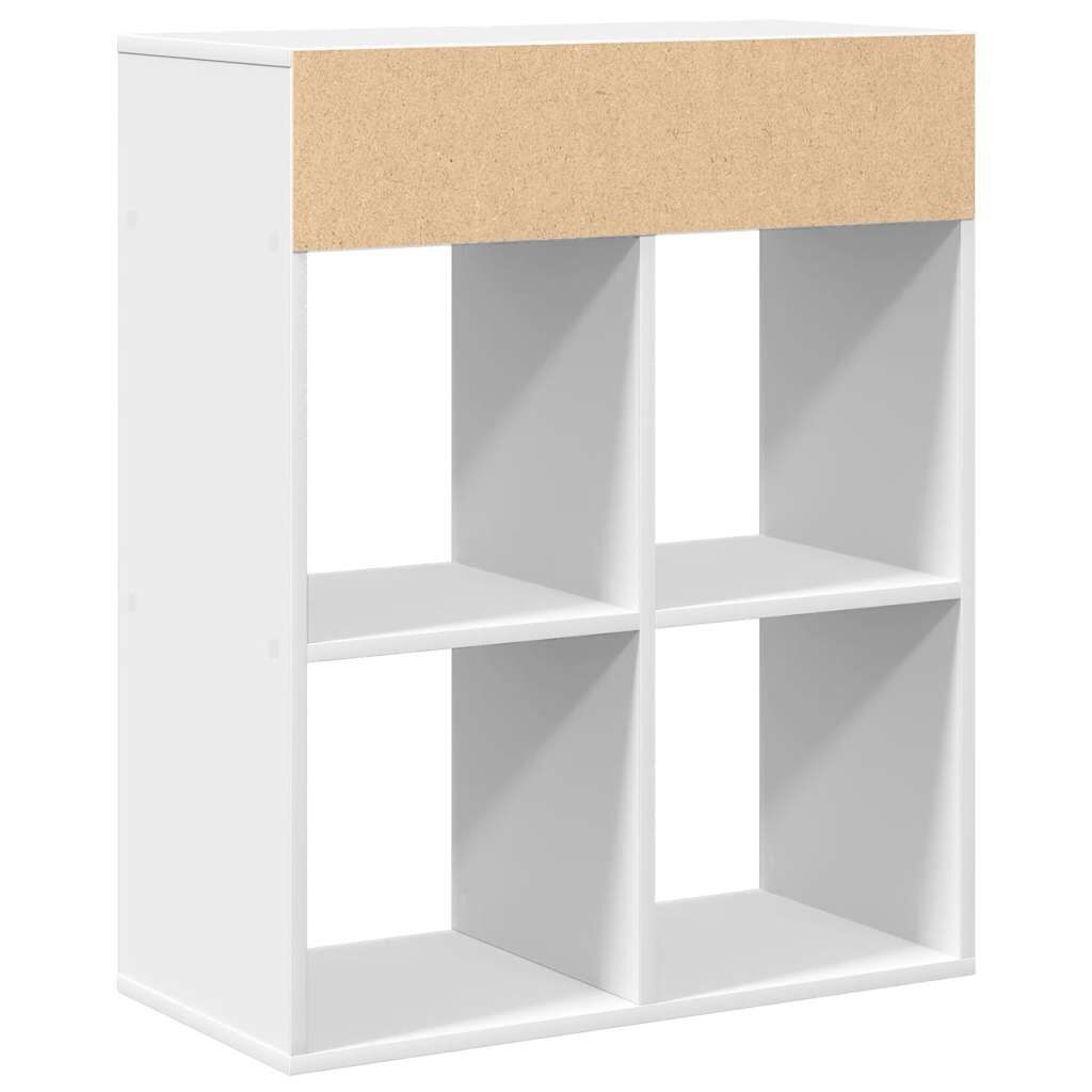 vidaXL Βιβλιοθήκη Λευκή 66x31x80 εκ. από Επεξεργασμένο Ξύλο