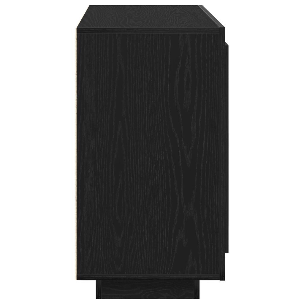 vidaXL Ντουλάπα Μαύρο Δρύς 80x40x75 εκ Επεξεργασμένο Ξύλο