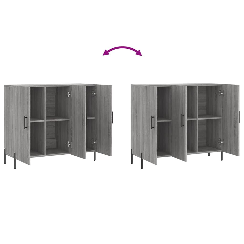 vidaXL Ντουλάπι Γκρι Sonoma 90 x 34 x 80 εκ. από Επεξεργασμένο Ξύλο