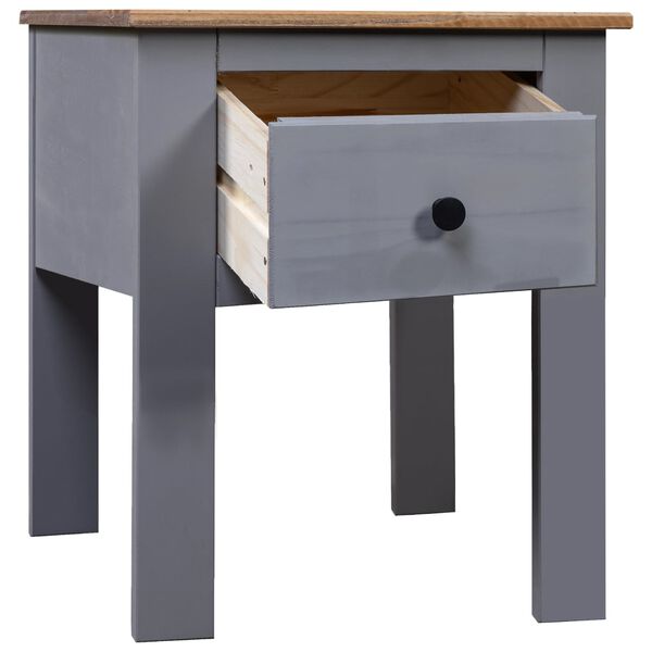 vidaXL Κομοδίνο Γκρι 46x40x57 εκ. από Ξύλο Πεύκου Σειρά Panama