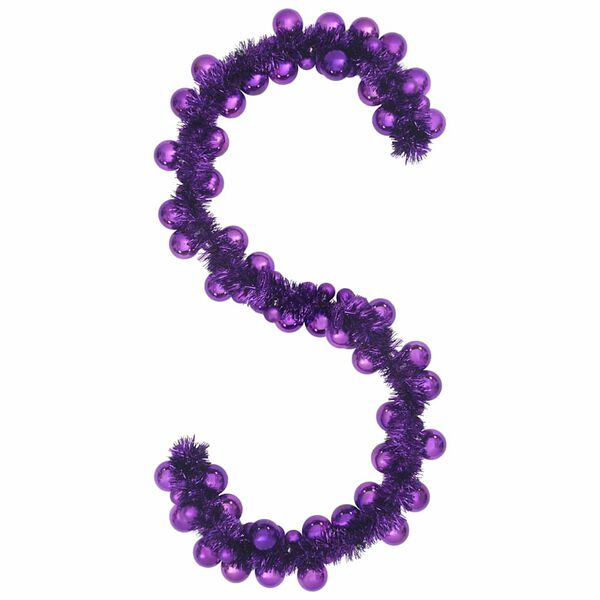 vidaXL Γιρλάντα με Χριστουγεννιάτικα Μπαλάκια Λιλά 186 εκ