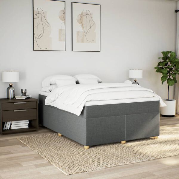 vidaXL &Kappa;&rho;&epsilon;&beta;ά&tau;&iota; Boxspring &mu;&epsilon; &Sigma;&tau;&rho;ώ&mu;&alpha; &Sigma;&kappa;&omicron;ύ&rho;&omicron; &Gamma;&kappa;&rho;&iota; 140x200 &epsilon;&kappa; &Upsilon;&phi;&alpha;&sigma;&mu;ά&tau;&iota;&nu;&omicron;