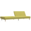 vidaXL Καναπές Κρεβάτι Διθέσιος με Υποπόδιο Πράσινος Υφασμάτινος