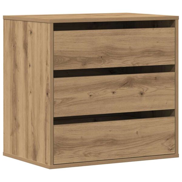 vidaXL Συρταριέρα Γωνιακή Αρτισιανή Δρυς 60x41x58 εκ. Επεξεργ. Ξύλο