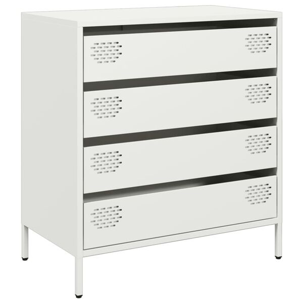 vidaXL Ντουλάπι Λευκό 68x39x73,5 εκ. από Χάλυβα Ψυχρής Έλασης