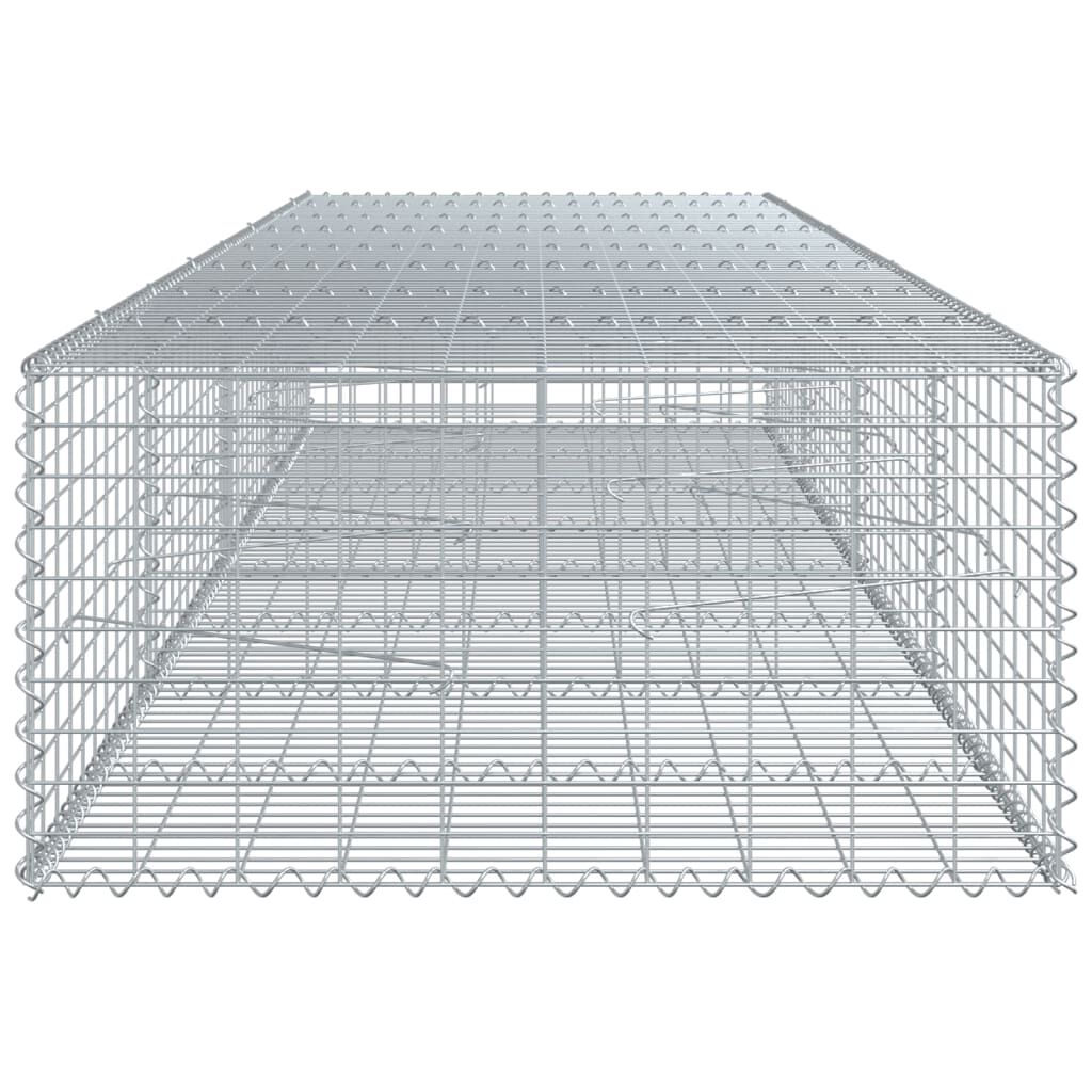 vidaXL Συρματοκιβώτιο με Κάλυμμα 400x100x50εκ. από Γαλβανισμένο Χάλυβα