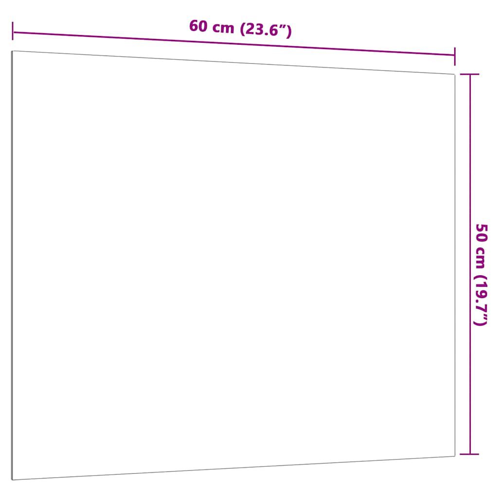 vidaXL Πίνακας Επιτοίχιος Μαγνητικός Λευκός 60 x 50 εκ. Ψημένο Γυαλί