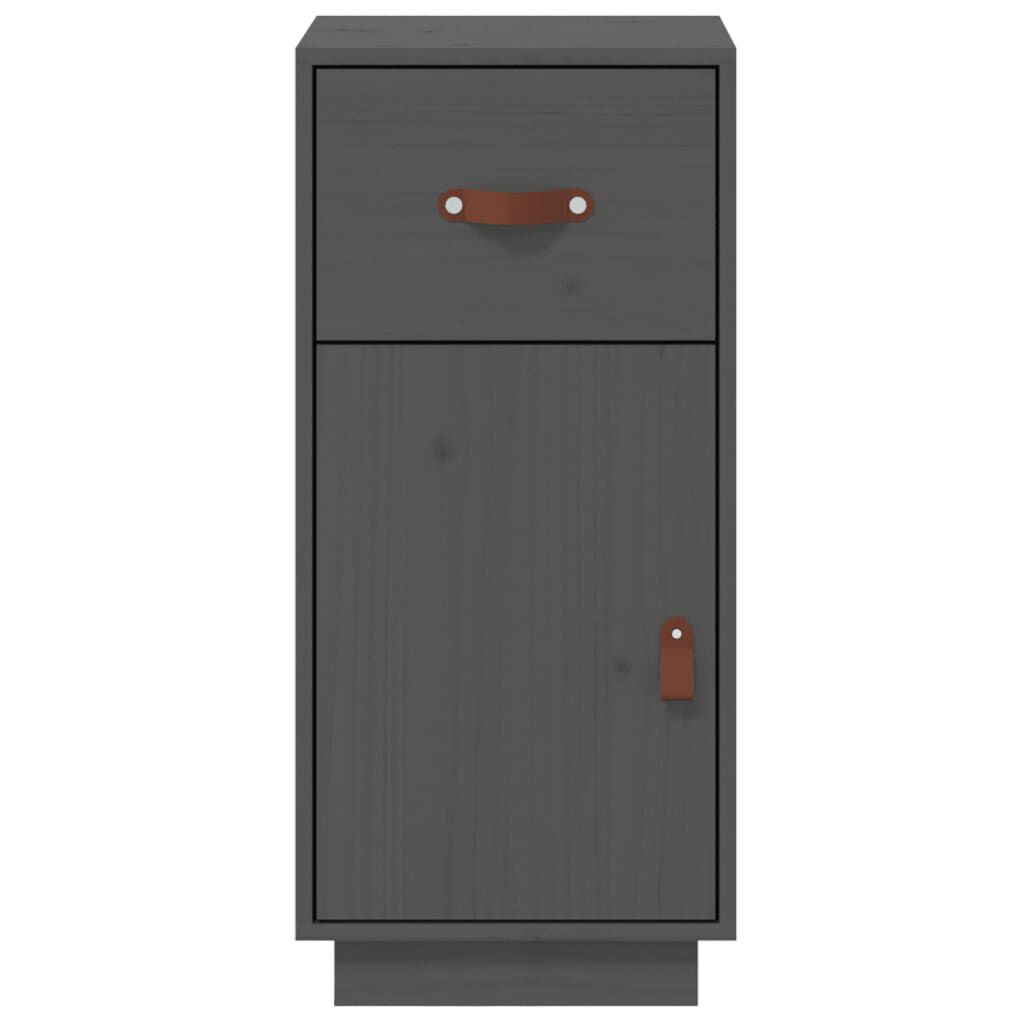 vidaXL Μπουφές Γκρι 34 x 40 x 75 εκ. από Μασίφ Ξύλο Πεύκου