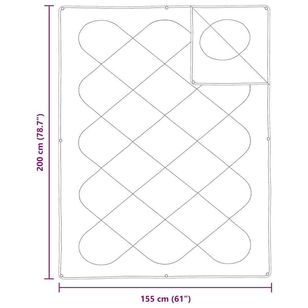 vidaXL Διπλό με Μαξιλάρι 2 pcs Λευκό 155 x 200 εκ. Μικροΐνες