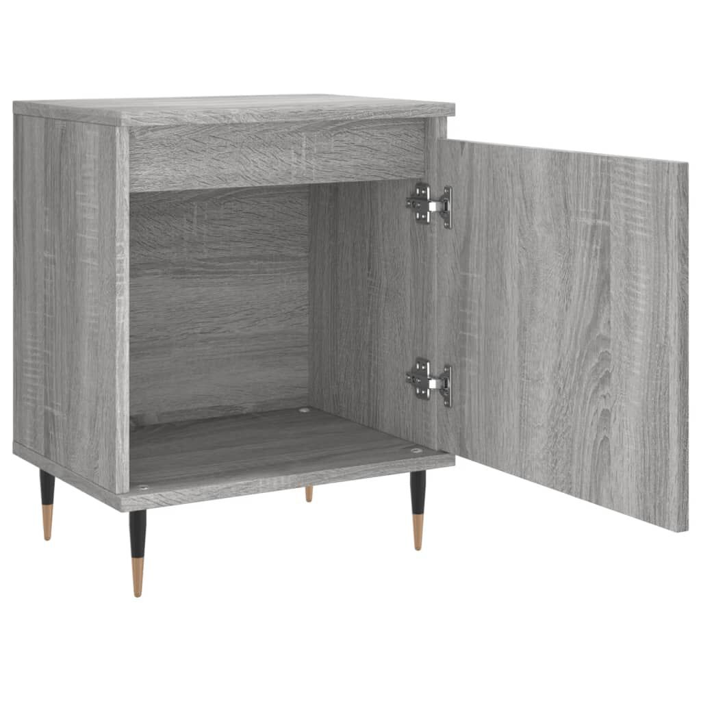 vidaXL Κομοδίνο Sonoma Γκρι 40 x 30 x 50 εκ. από Επεξεργασμένο Ξύλο