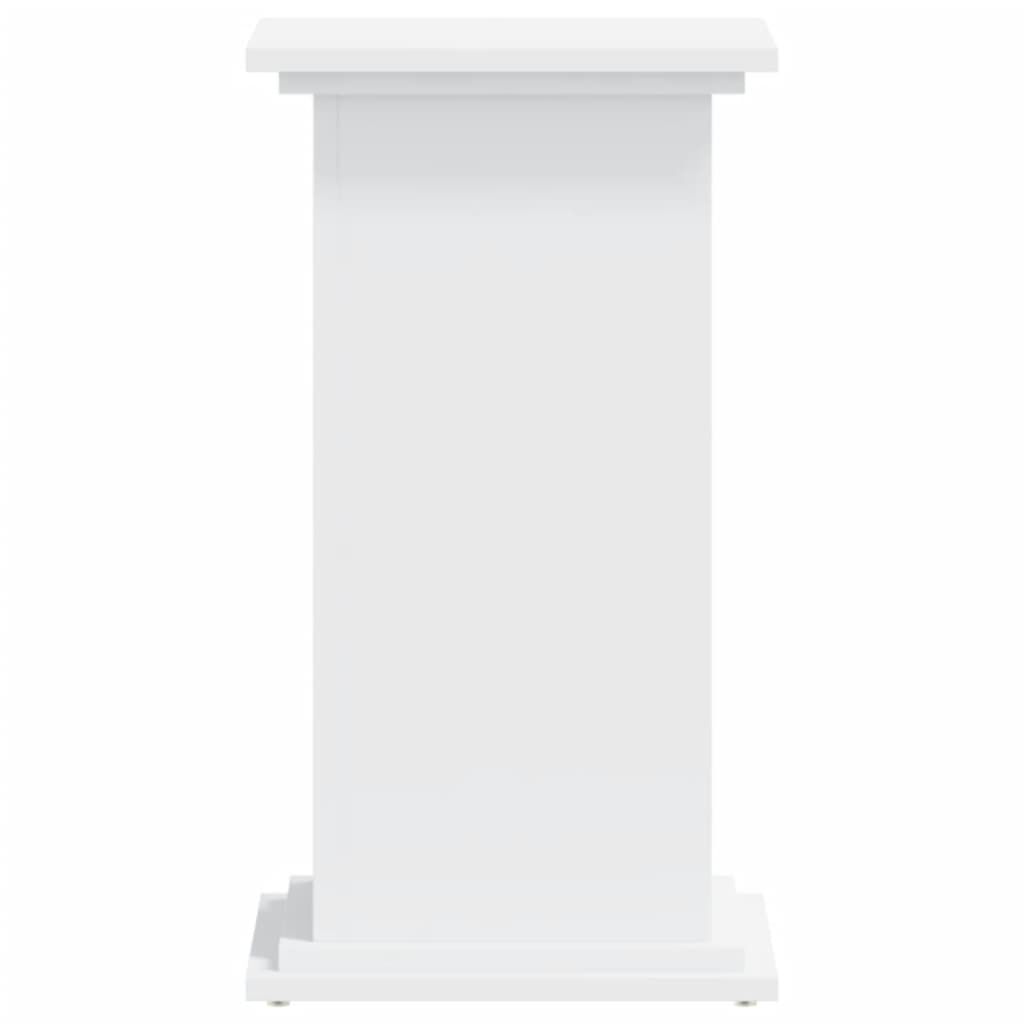 vidaXL Βάση Γλάστρας Λευκές 33x33x60 εκ. από Επεξεργασμένο Ξύλο