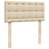vidaXL Κρεβάτι Boxspring με Στρώμα Κρεμ 90x190 εκ.Υφασμάτινο