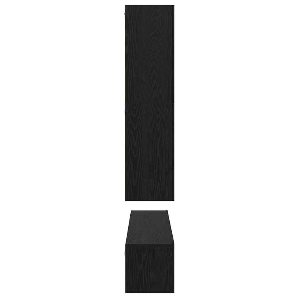 vidaXL Σετ επίπλου τηλεόρασης 8 pcs Μαύρη δρυς Επεξεργασμένο ξύλο