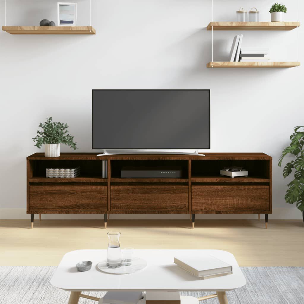 vidaXL Έπιπλο Τηλεόρασης Καφέ Δρυς 150x30x44,5 εκ. Επεξεργασμένο Ξύλο
