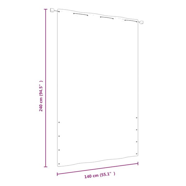 vidaXL Διαχωριστικό Βεράντας Κόκκινο 140 x 240 εκ. Ύφασμα Oxford