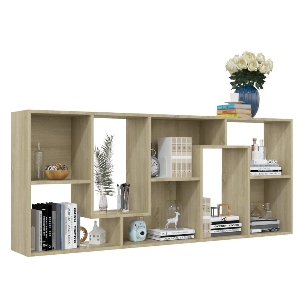 vidaXL Βιβλιοθήκη Χρώμα Sonoma Δρυς 67x24x161 εκ. από Επεξ. Ξύλο