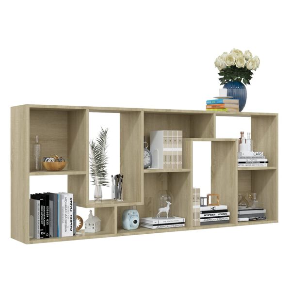 vidaXL Βιβλιοθήκη Χρώμα Sonoma Δρυς 67x24x161 εκ. από Επεξ. Ξύλο