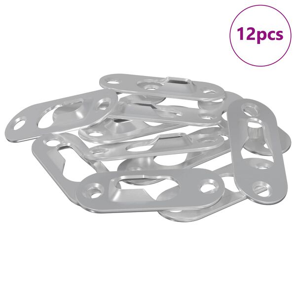 vidaXL &Kappa;&Rho;&Epsilon;&Mu;&Alpha;&Sigma;&Tau;&Rho;&Alpha; &Mu;&Epsilon; &Kappa;&Lambda;&Epsilon;&Iota;&Delta;&Omega;&Mu;&Alpha; 12 pcs &Alpha;&sigma;&eta;&mu;ί 45 x 16 x 3.5 mm &Sigma;ί&delta;&epsilon;&rho;&omicron;