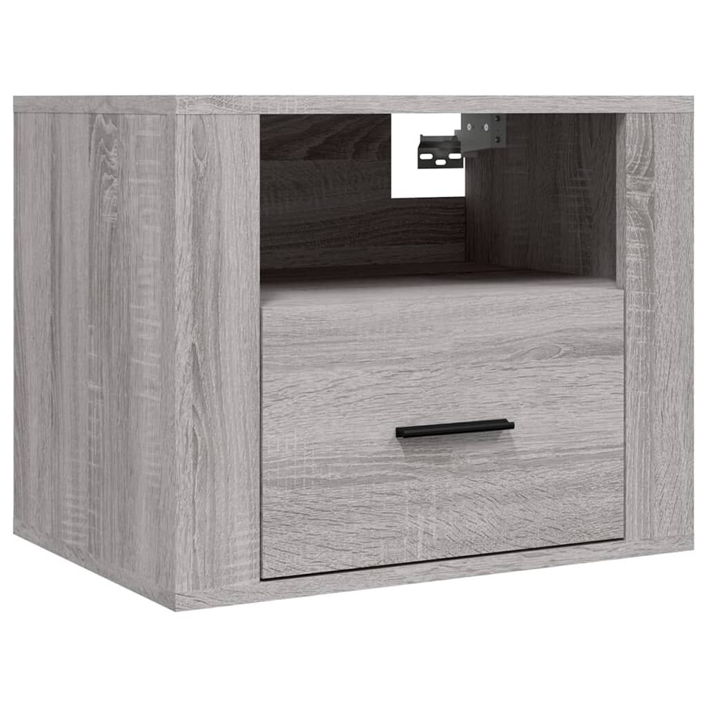 vidaXL Κομοδίνα Επιτοίχια 2 τεμ. Γκρι Sonoma 50x36x40 εκ.