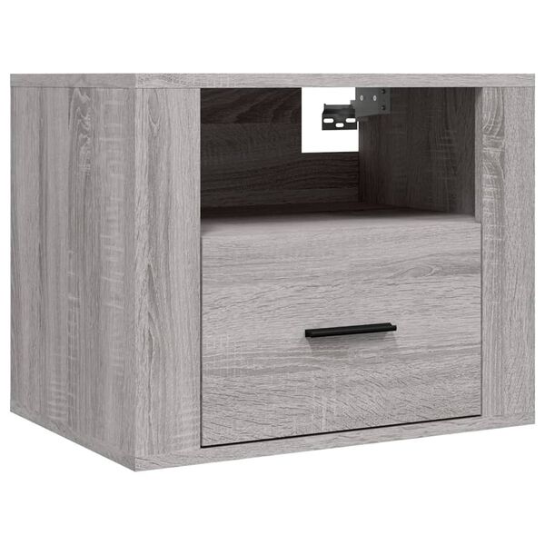 vidaXL Κομοδίνα Επιτοίχια 2 τεμ. Γκρι Sonoma 50x36x40 εκ.